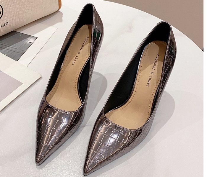 Banquet high-heeled shoes patent leather shoes for women