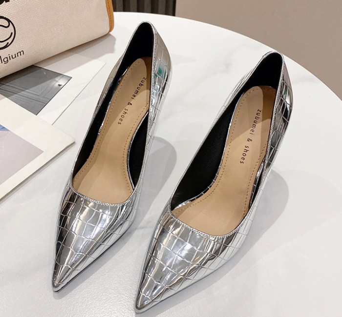 Banquet high-heeled shoes patent leather shoes for women