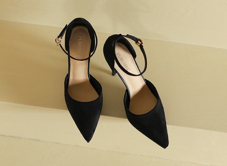 Broadcloth high-heeled shoes platform for women