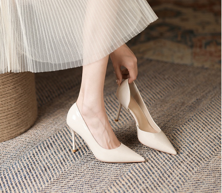 Fine-root Korean style high-heeled shoes pointed shoes