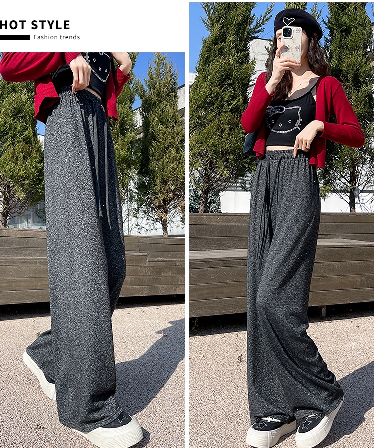 Straight loose Casual pants spring lazy sweatpants for women