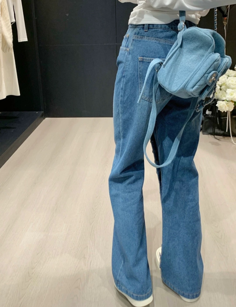 Personality spring long pants high waist jeans for women