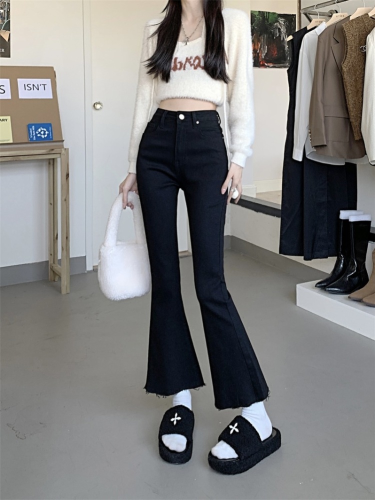 Autumn and winter jeans flare pants for women