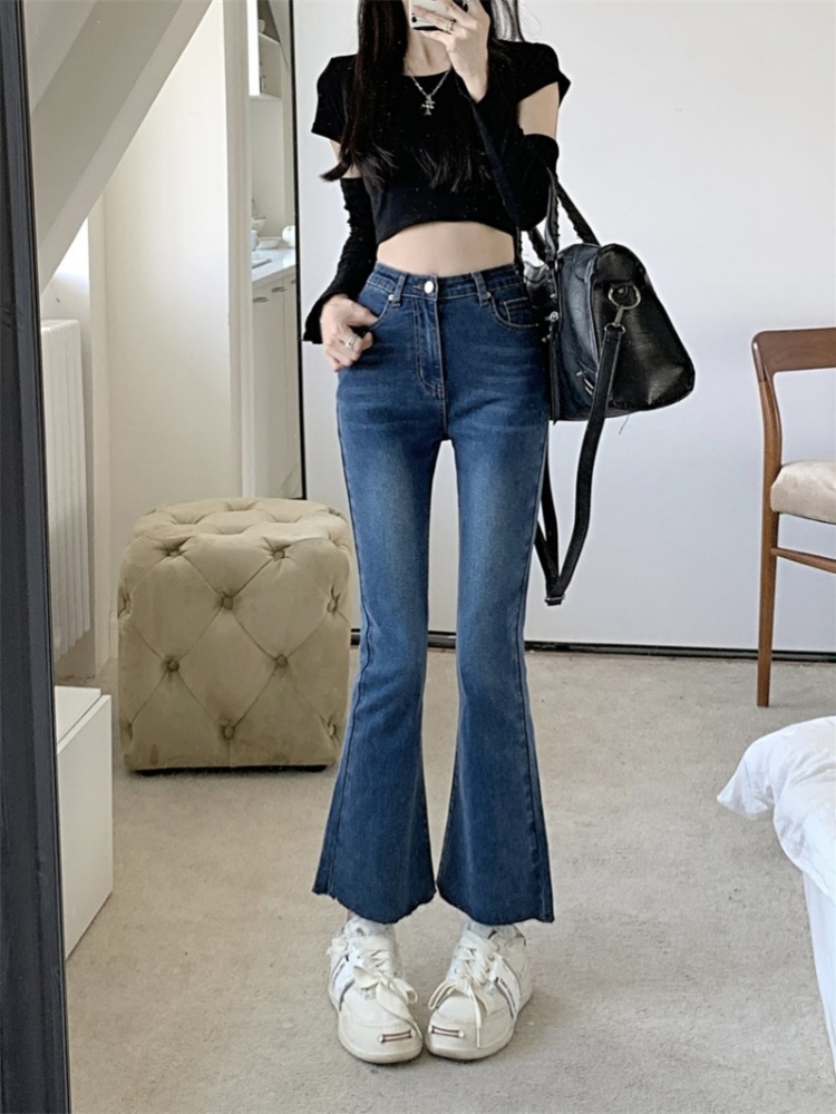 Autumn and winter jeans flare pants for women