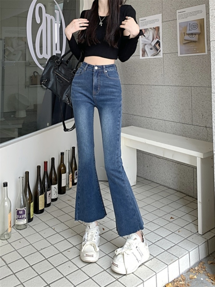 Autumn and winter jeans flare pants for women