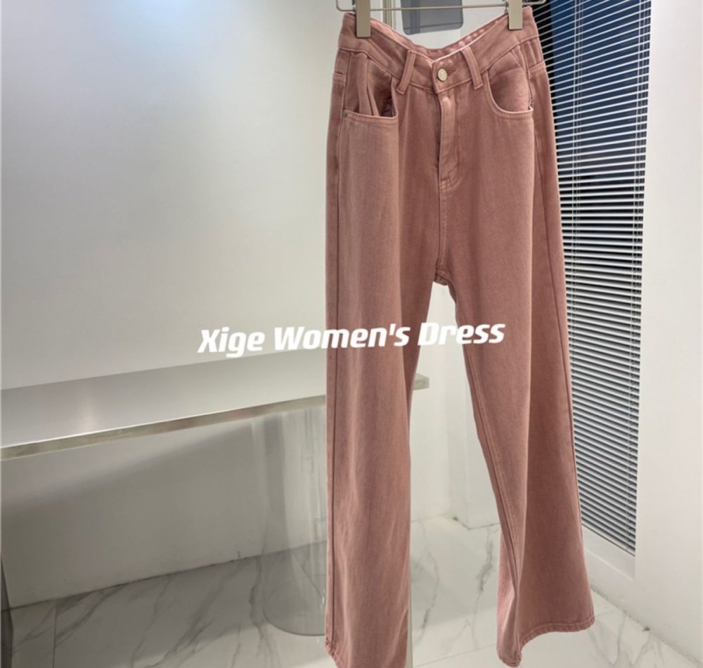 High waist spring mopping Korean style wide leg long pants