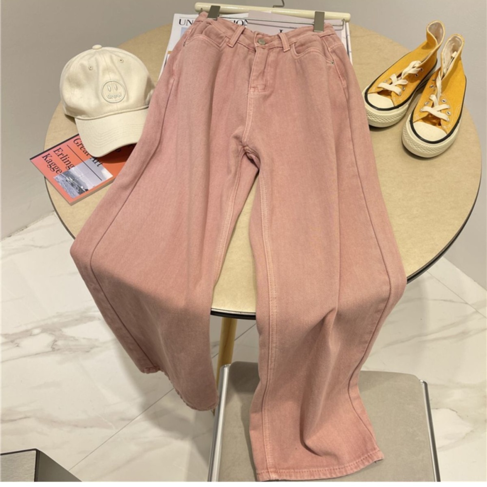 High waist spring mopping Korean style wide leg long pants