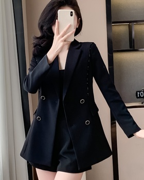 Black slim spring business suit all-match fashion coat