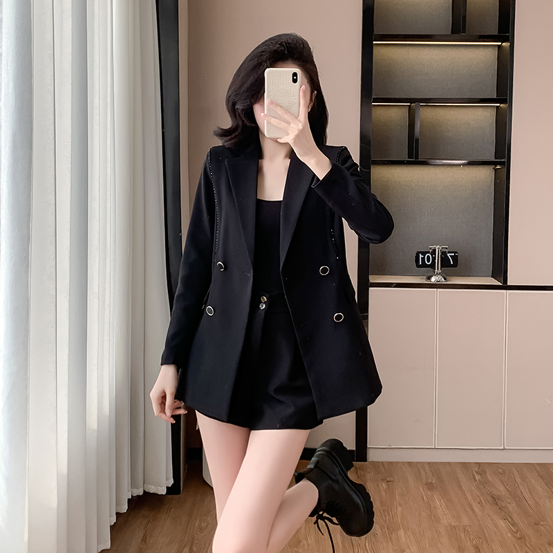 Black slim spring business suit all-match fashion coat