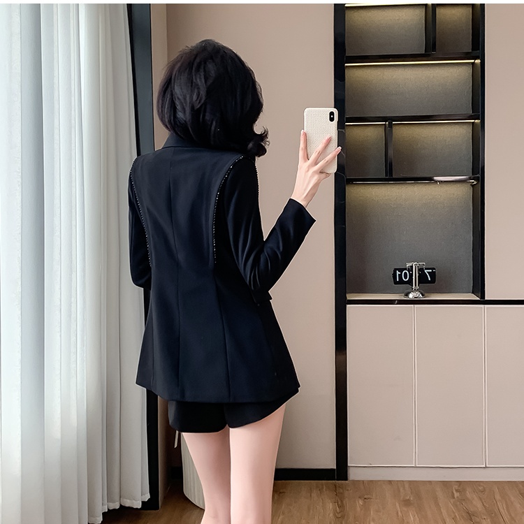 Black slim spring business suit all-match fashion coat