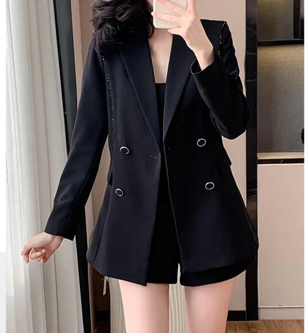 Black slim spring business suit all-match fashion coat