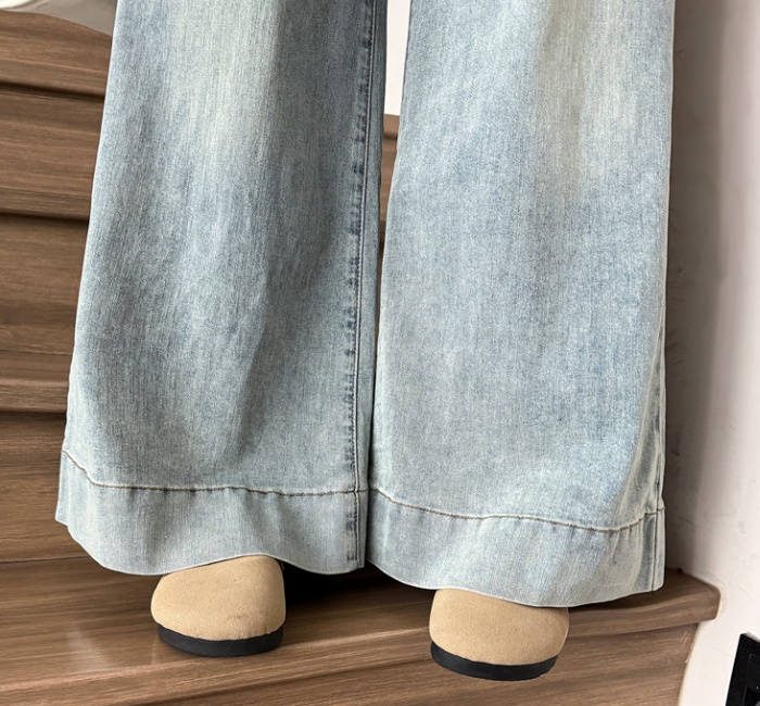 High waist wide leg trousers slim big long pants for women