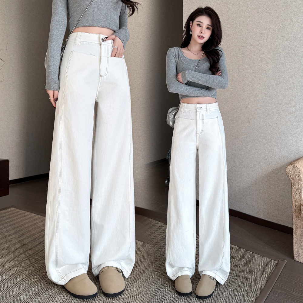 Straight pants spring and autumn jeans for women