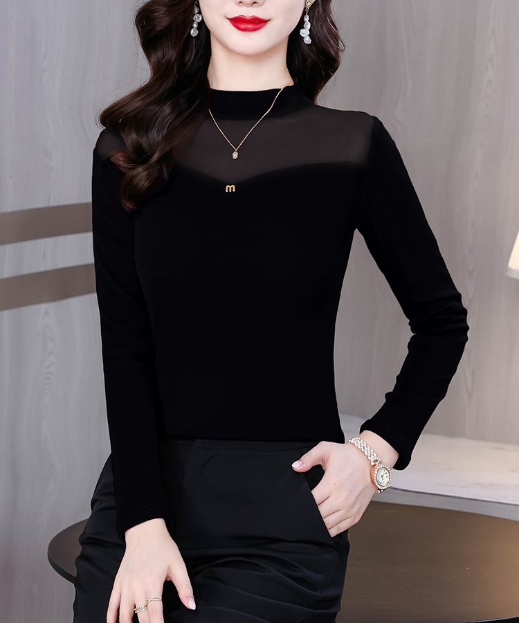 Pullover gauze simple Western style bottoming shirt