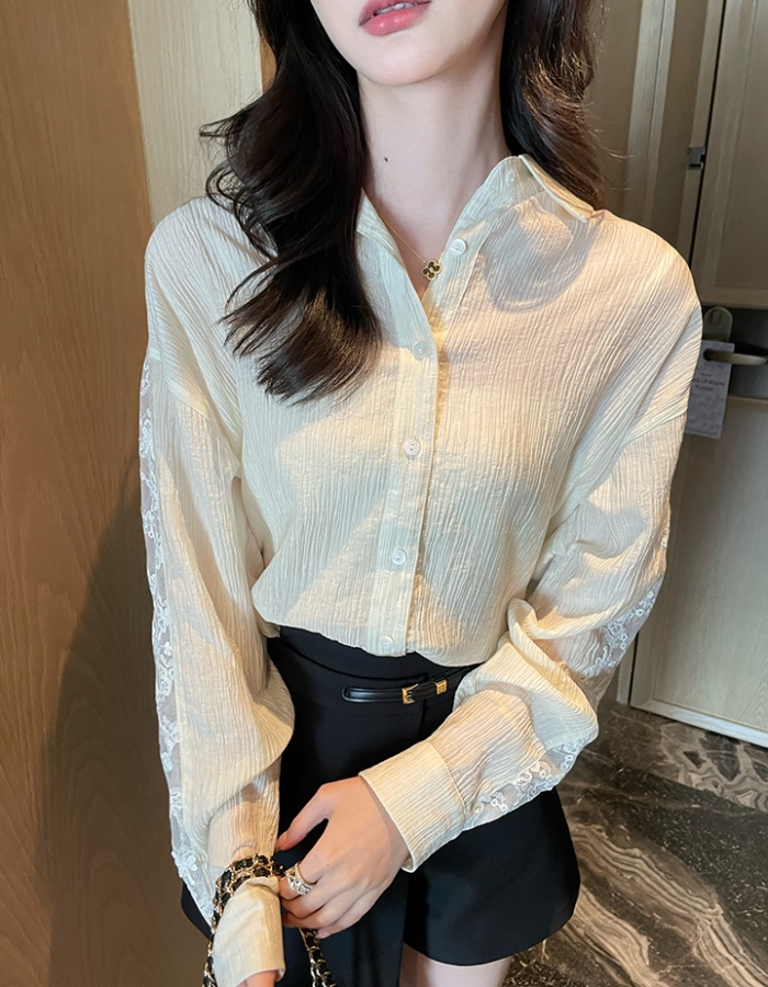 Long lapel sunscreen cardigan lace spring Casual coat