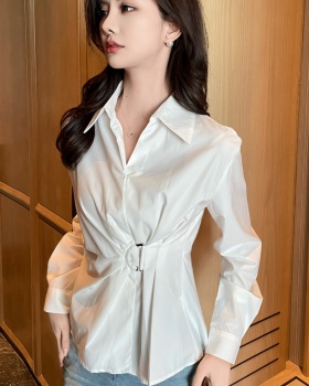 Slim lapel profession long sleeve spring shirt