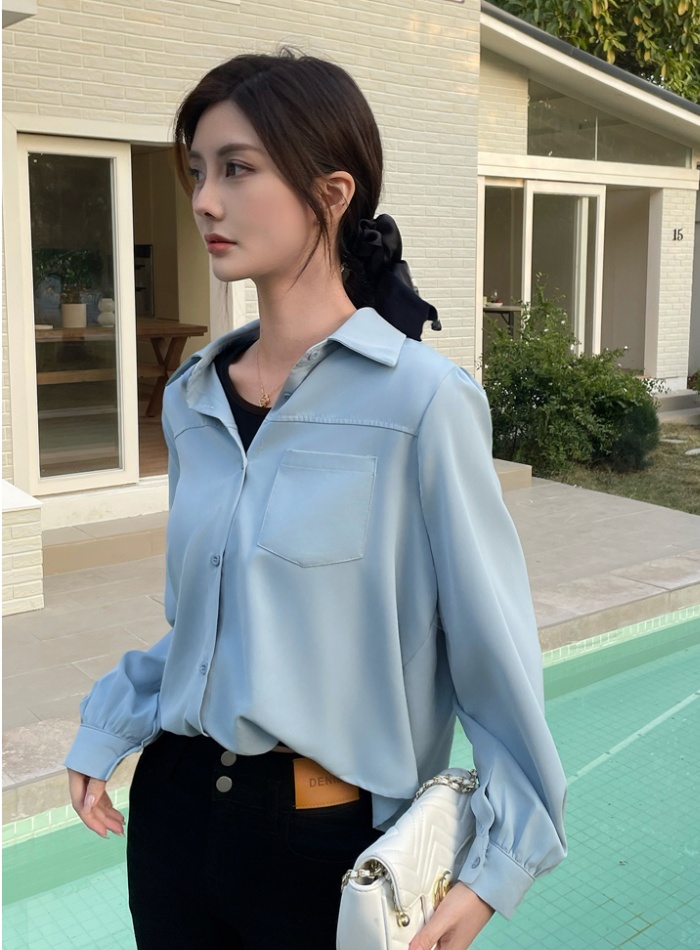 Pseudo-two temperament shirt niche loose tops for women