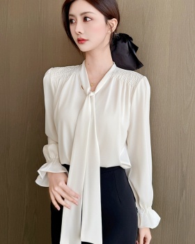 Streamer temperament chiffon shirt France style shirt