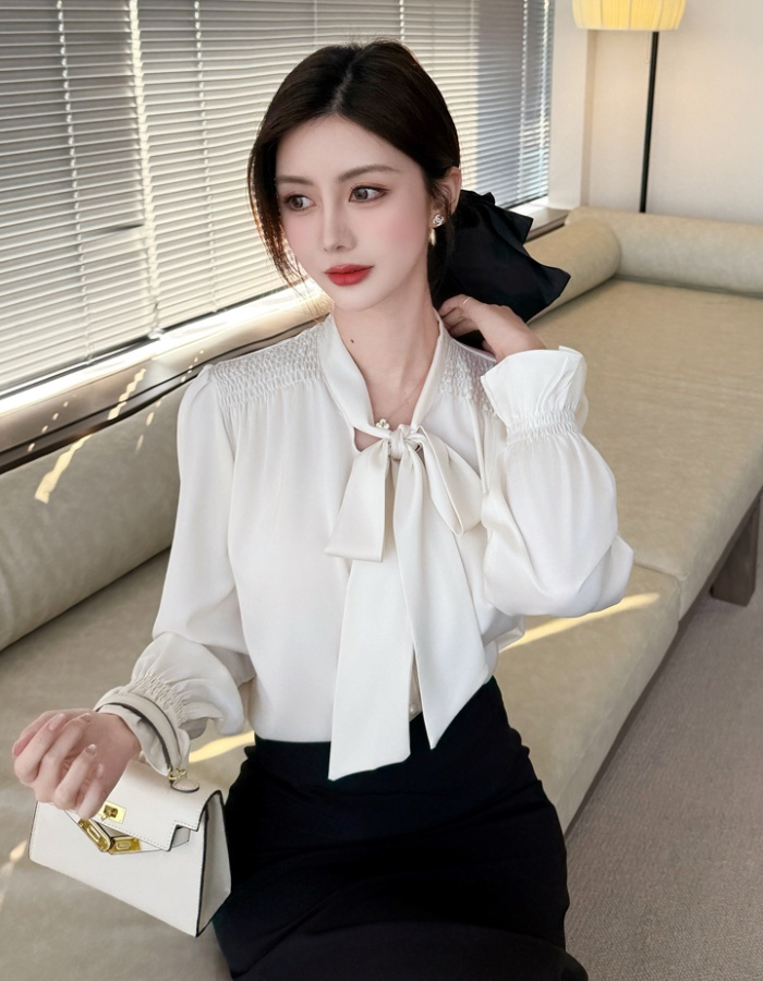 Streamer temperament chiffon shirt France style shirt