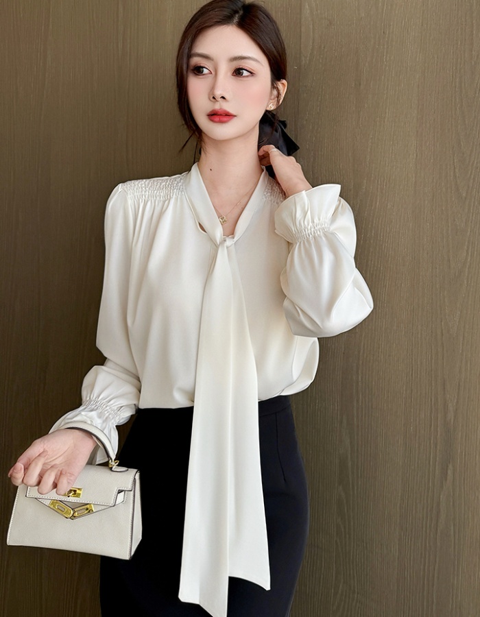 Streamer temperament chiffon shirt France style shirt