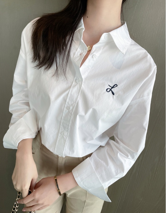 Loose all-match profession spring long sleeve shirt