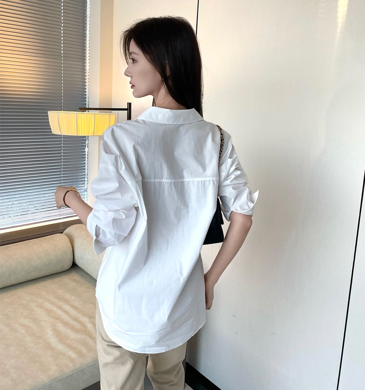 Loose all-match profession spring long sleeve shirt