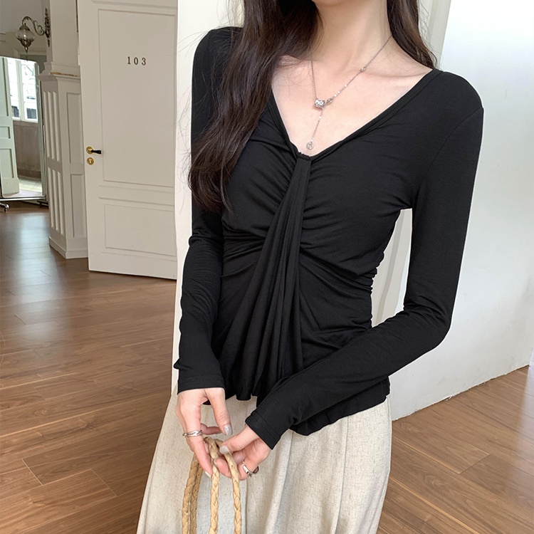 Autumn and winter tops slim bottoming shirt for women