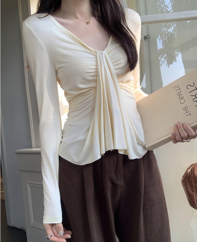 Autumn and winter tops slim bottoming shirt for women