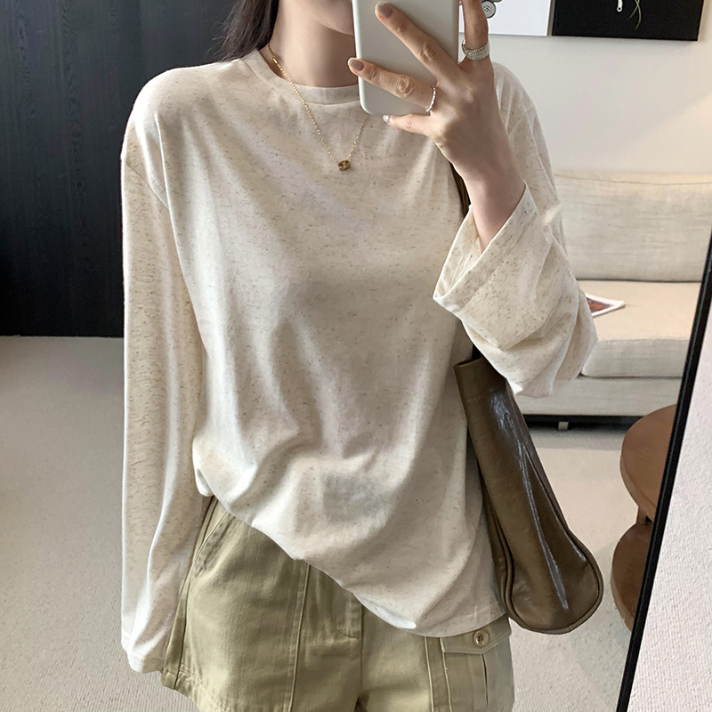 Loose basis T-shirt autumn and winter unique tops for women