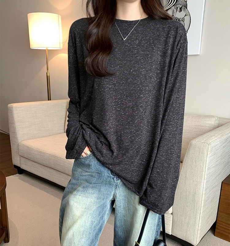 Loose basis T-shirt autumn and winter unique tops for women