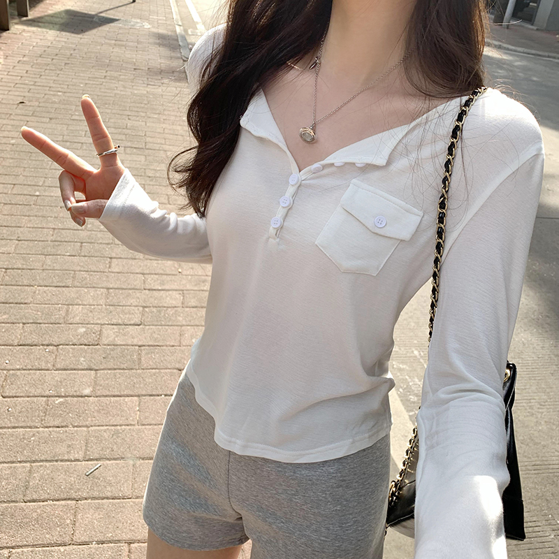 Long sleeve tops spring bottoming shirt