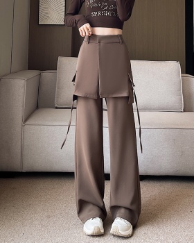 Wide leg casual pants straight suit pants for women