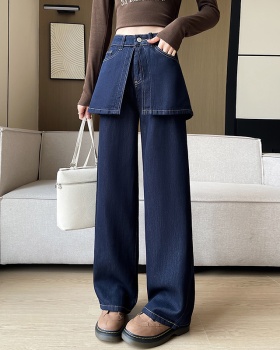 Retro micro speaker culottes Pseudo-two spring pants