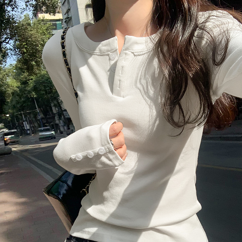 Slim bottoming shirt long sleeve T-shirt