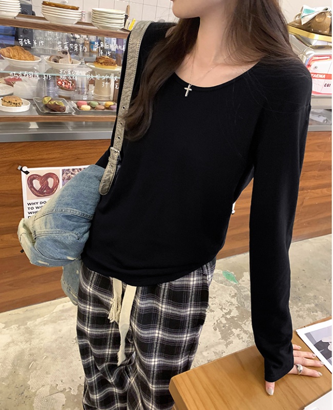 Plus velvet T-shirt long sleeve bottoming shirt for women