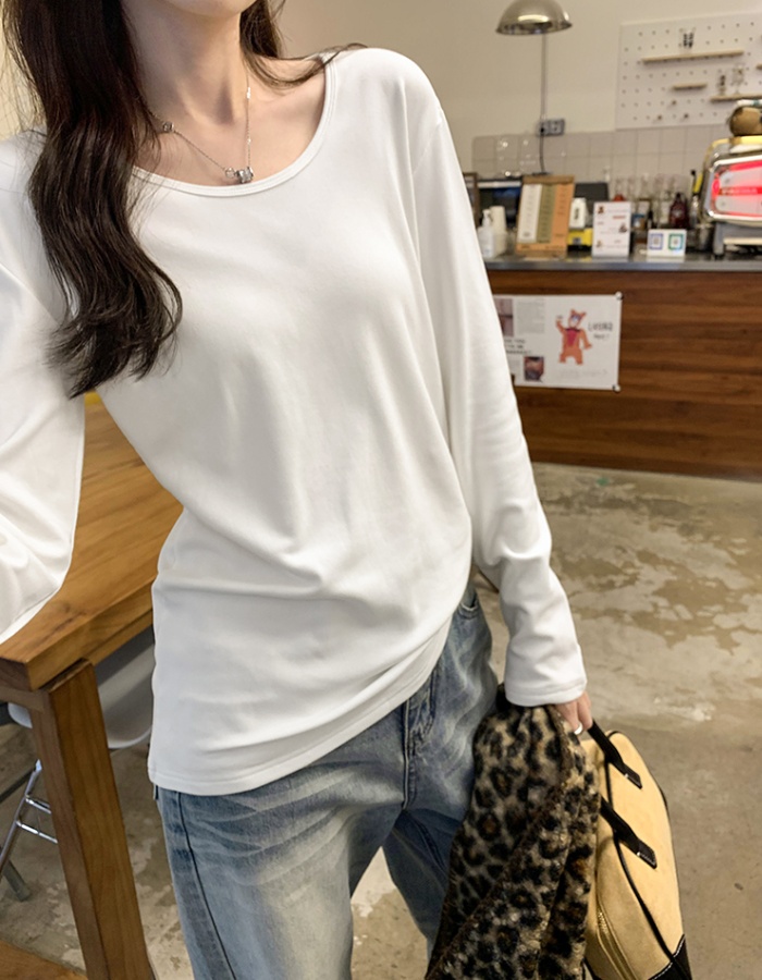 Plus velvet T-shirt long sleeve bottoming shirt for women