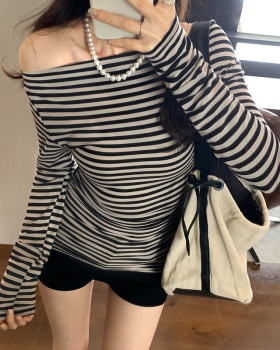 Spring and autumn tops bottoming shirt for women