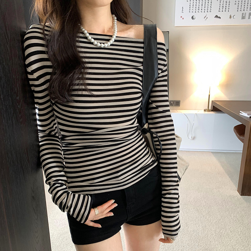 Spring and autumn tops bottoming shirt for women