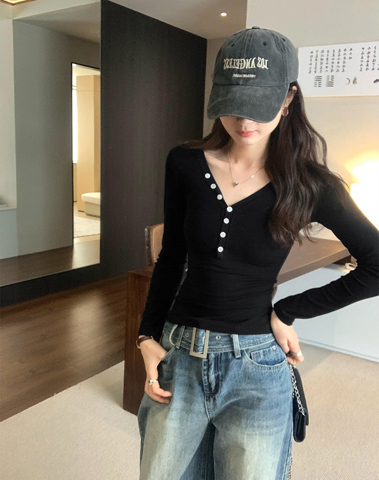 V-neck bottoming shirt T-shirt for women