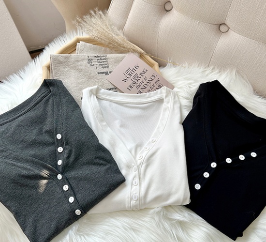 V-neck bottoming shirt T-shirt for women