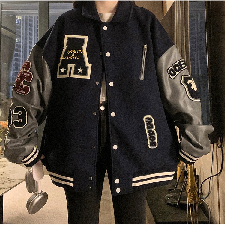 Cstand collar baseball uniforms American style jacket