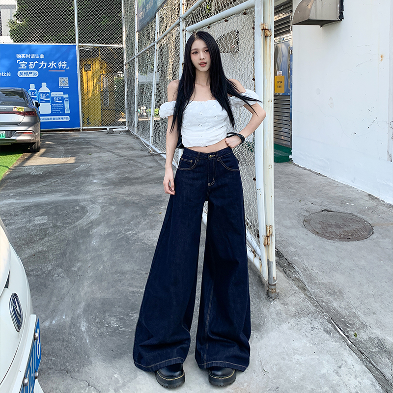 High waist lengthen long pants slim wide leg pants for women