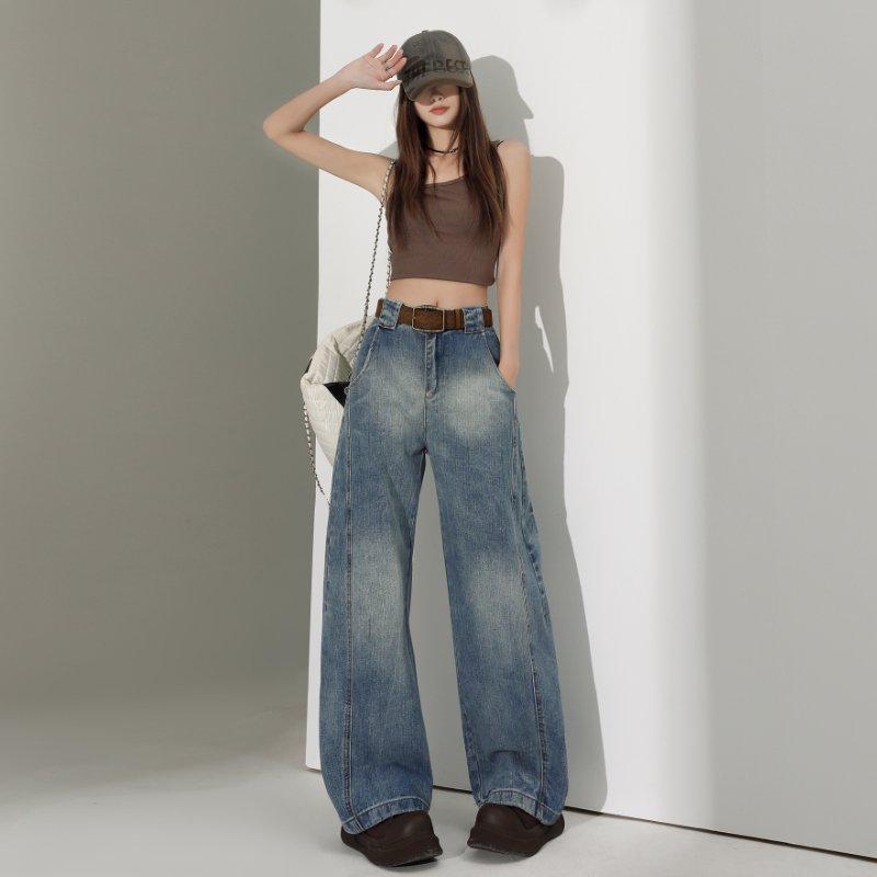 Loose banana pants jeans spring wide leg pants