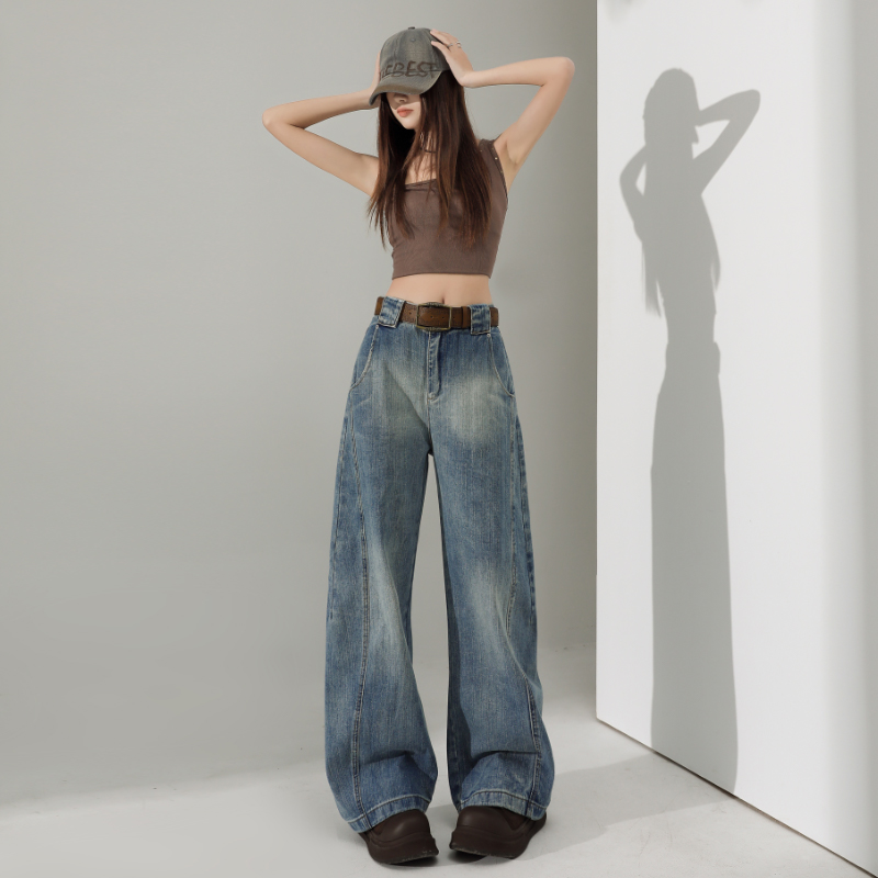 Loose banana pants jeans spring wide leg pants