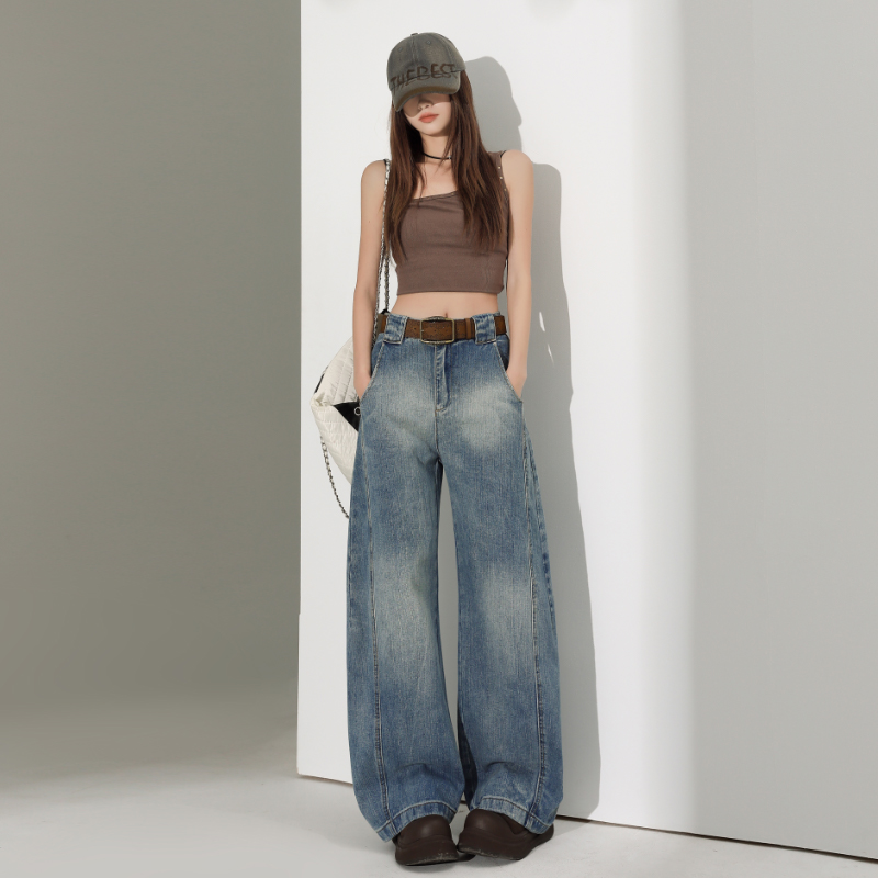 Loose banana pants jeans spring wide leg pants