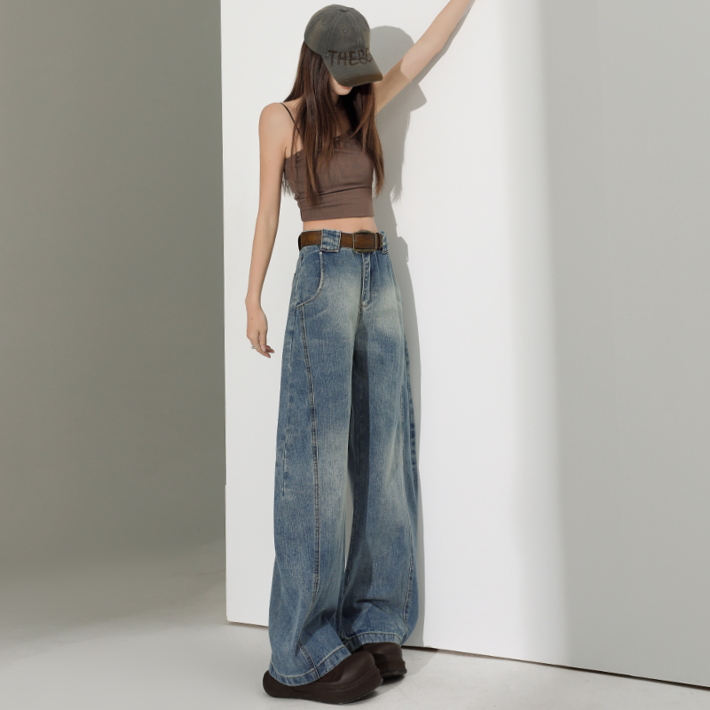 Loose banana pants jeans spring wide leg pants