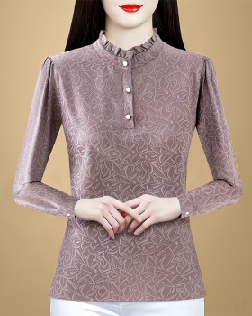 Imitation of silk tops imitation silk shirt for women