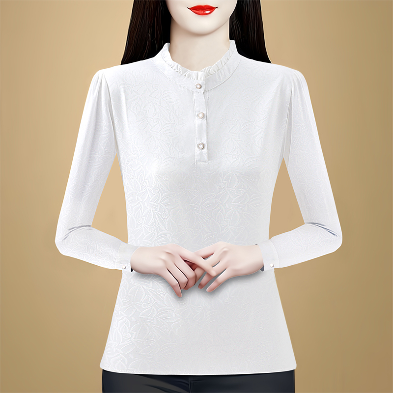 Imitation of silk tops imitation silk shirt for women