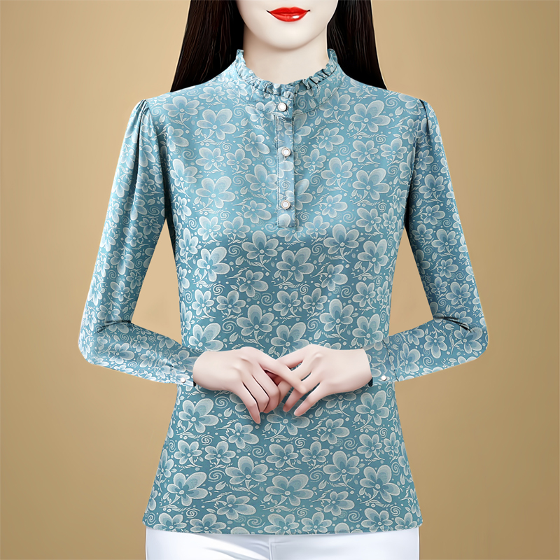 Imitation of silk tops imitation silk shirt for women