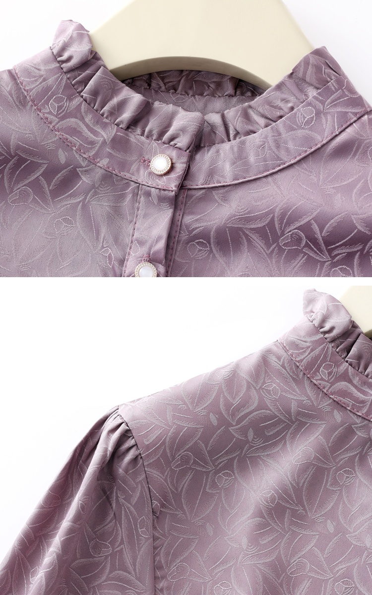 Imitation of silk tops imitation silk shirt for women